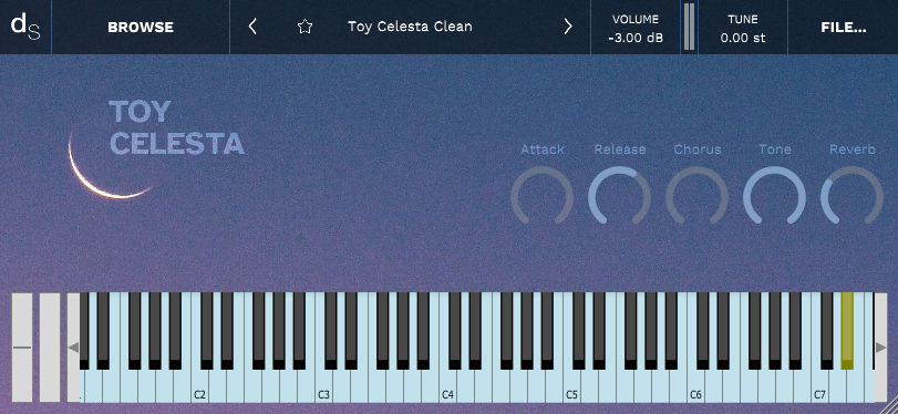 A screenshot of the Toy Celesta